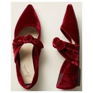Seychelles Velvet Bow Flats, size US 7.5